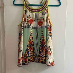Colorful Geometric Floral Tank Top